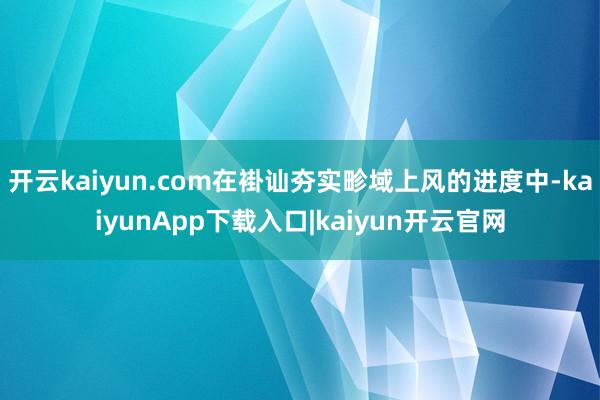 开云kaiyun.com在褂讪夯实畛域上风的进度中-kaiyunApp下载入口|kaiyun开云官网