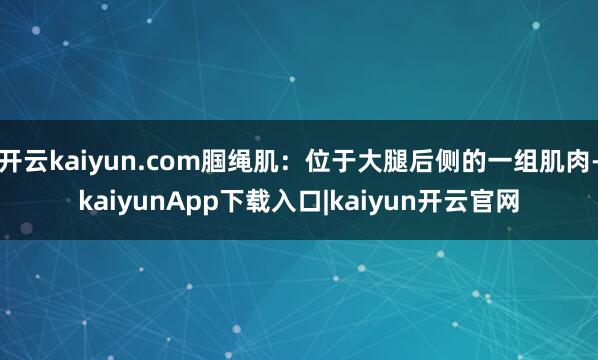 开云kaiyun.com腘绳肌：位于大腿后侧的一组肌肉-kaiyunApp下载入口|kaiyun开云官网